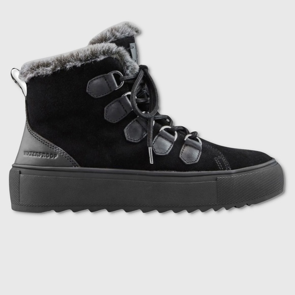 Cougar Avril Suede And Leather Boots - NIB Womens Size 8 Black - #46313-CL2 - Picture 3 of 5